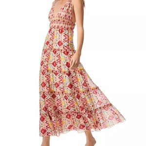 Alice + Olivia Karolina Braided Strap Printed Maxi Dress 6